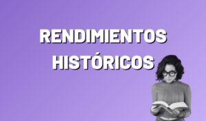 Una mujer leyendo y el título dice "rendimientos históricos" - haciendo referencia a los rendimientos de los portafolios de inversión creados por Pilou.